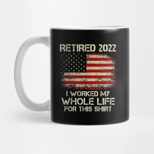 American Flag Retired 2022 Funny Retirement Humor Gift Mug